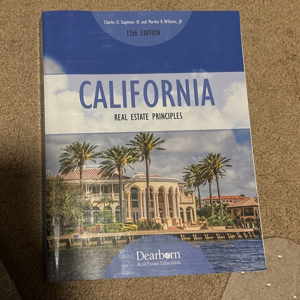 California Real Estate Principals TextBook